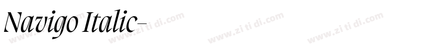 Navigo Italic字体转换
